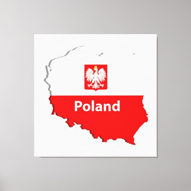 Toile Carte de la Pologne (Recto)