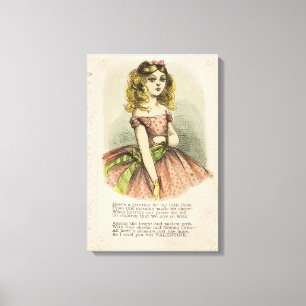 Toile Carte de la Saint-Valentin romantique rétro, 19e s