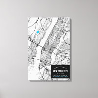 Carte de la ville de New York + Marquez votre empl