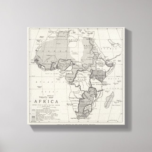 Toile Carte de l'Afrique (Recto)