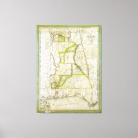 Carte de l'Alabama par John Melish (vers 1818-1820