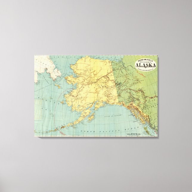 Toile Carte de l'Alaska de Rand McNally (Recto)