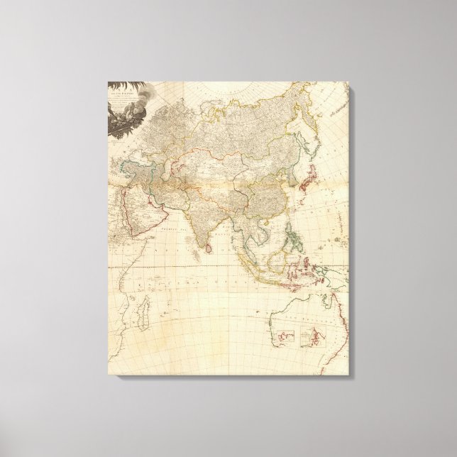 Toile Carte de l'Asie composite (Recto)
