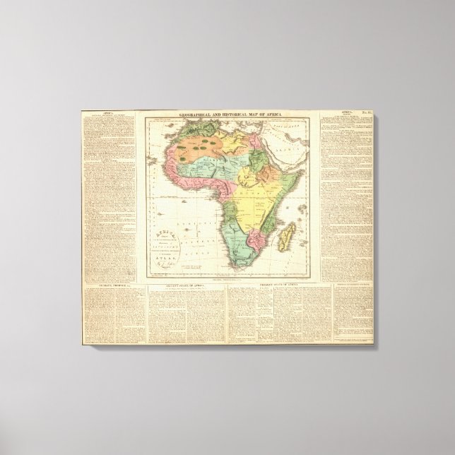 Toile Carte de l'Atlas africain 2 (Recto)