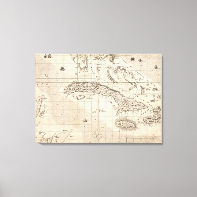 Toile Carte de l'Empire britannique en Amérique Feuille  (Recto)