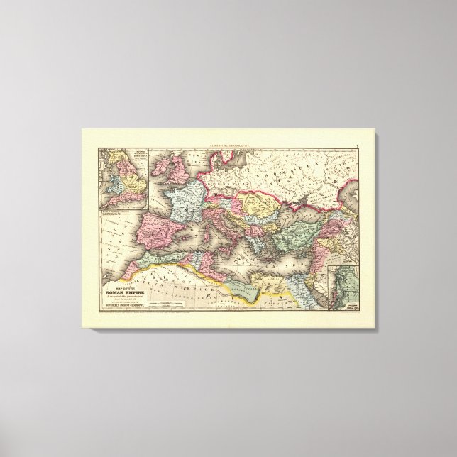 Toile Carte de l'Empire romain (Recto)