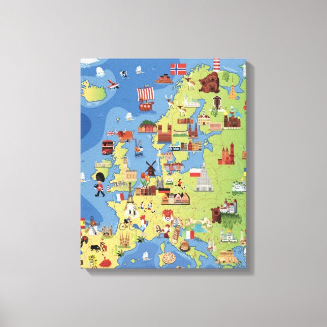 Toile Carte de l'Europe (Recto)