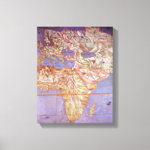 Toile Carte de l'Europe et de l'Afrique