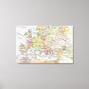 Toile Carte de l'Europe   la troisième croisade