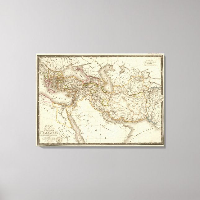 Toile Carte de l'hémisphère oriental du monde classique (Recto)