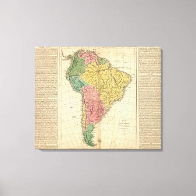 Toile Carte de l'histoire de l'Amérique du Sud (Recto)