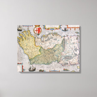 Toile Carte de l'Irlande