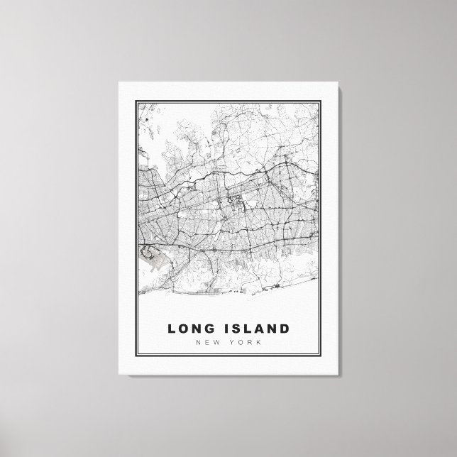 Toile Carte de Long Island (Recto)