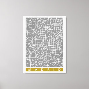 Toile Carte de Madrid