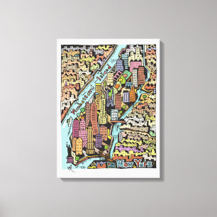 Toile Carte de New York