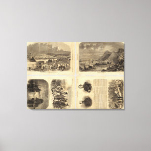 Toile Carte de page des textes des états sudiste