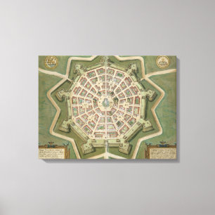 Toile Carte de Palma, de "Civitates Orbis Terrarum" par