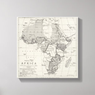 Toile Carte de Traité de l'Afrique