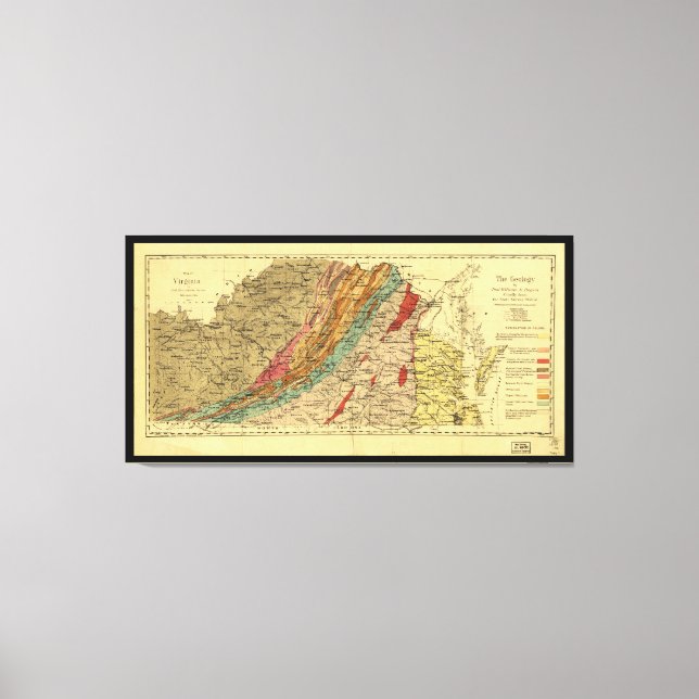 Toile Carte de Virginie par Jedediah Hotchkiss (1874) (Recto)