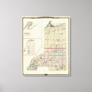 Toile Carte des comtés de Douglas et de Burnett