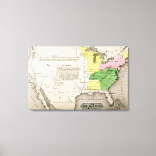 Toile Carte des Etats-Unis
