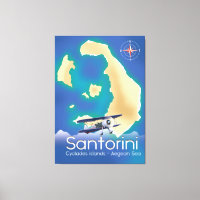 Carte des îles Cyclades de Santorin Mer Egée