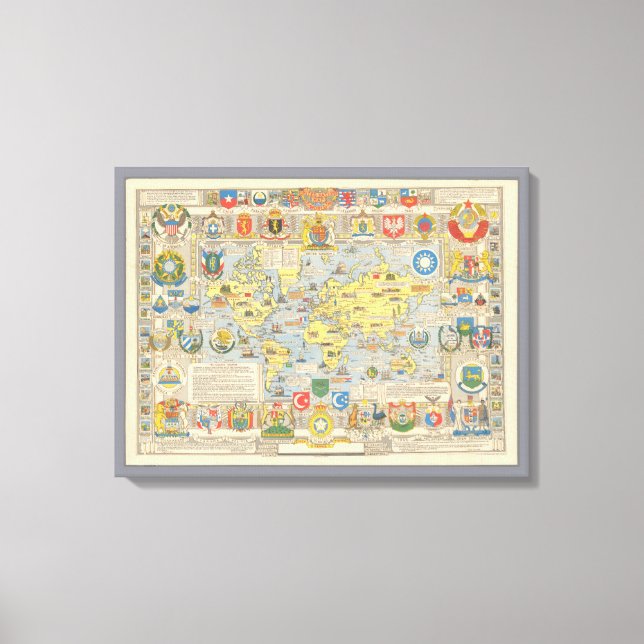 Toile Carte des Nations Unies (Recto)
