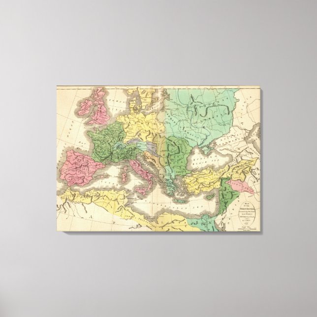 Toile Carte des provinces de l'Empire romain (Recto)
