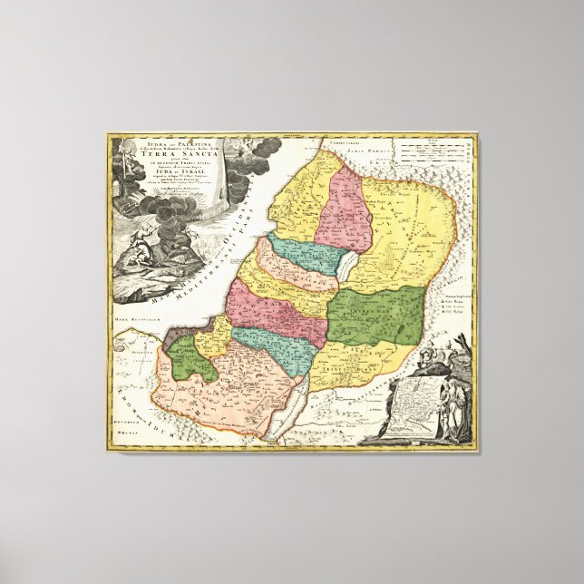 Toile Carte d'Israël (1720) (Recto)