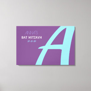 Toile Carte d'ouverture de session d'un Bat mitzvah de b
