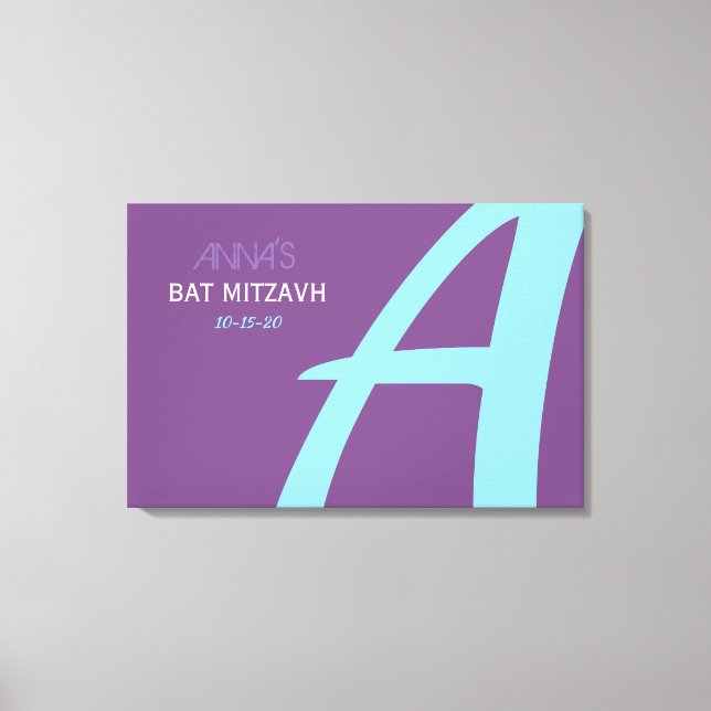 Toile Carte d'ouverture de session d'un Bat mitzvah de b (Recto)