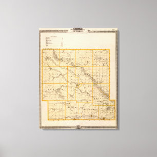 Toile Carte du comté de Guthrie, État de l'Iowa