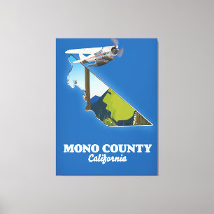 Toile Carte du comté de Mono Californie