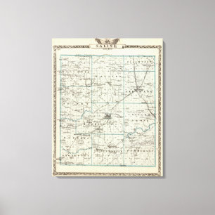 Toile Carte du comté de Saline