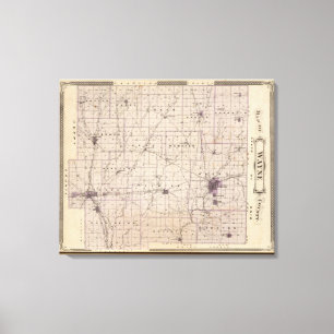 Toile Carte du comté de Wayne