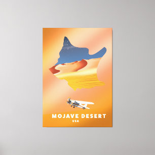 Toile Carte du désert de Mojave États-Unis