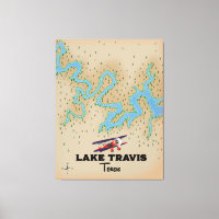 Carte du lac Travis Texas
