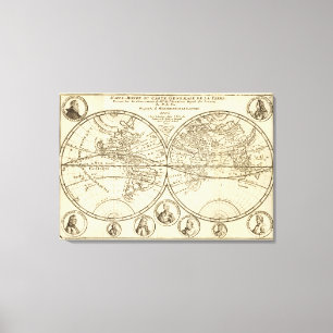 Toile Carte du monde