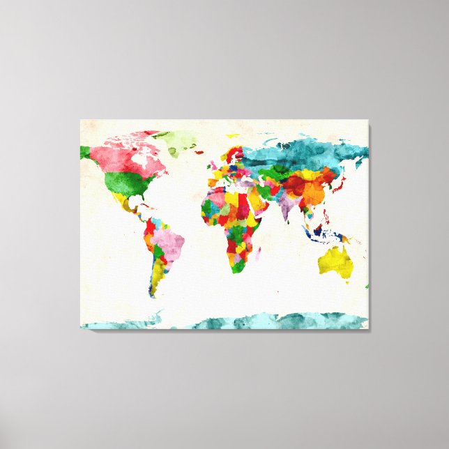 Toile Carte du monde (Recto)
