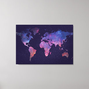 Toile Carte du monde