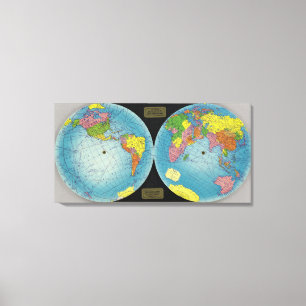 Toile Carte du monde 4