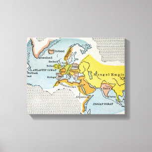 Toile CARTE du MONDE, c1300.