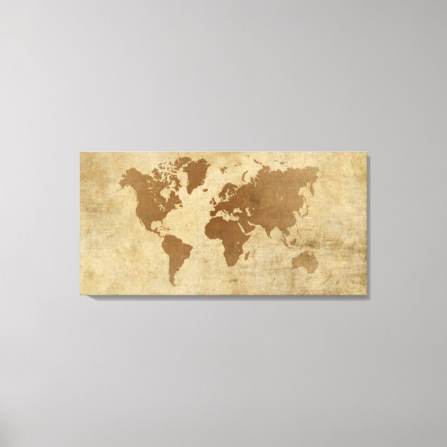Toile Carte du monde de parachutisme défraîchi (Recto)