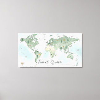 Toile Carte du monde fantaisiste en décoration murale – 