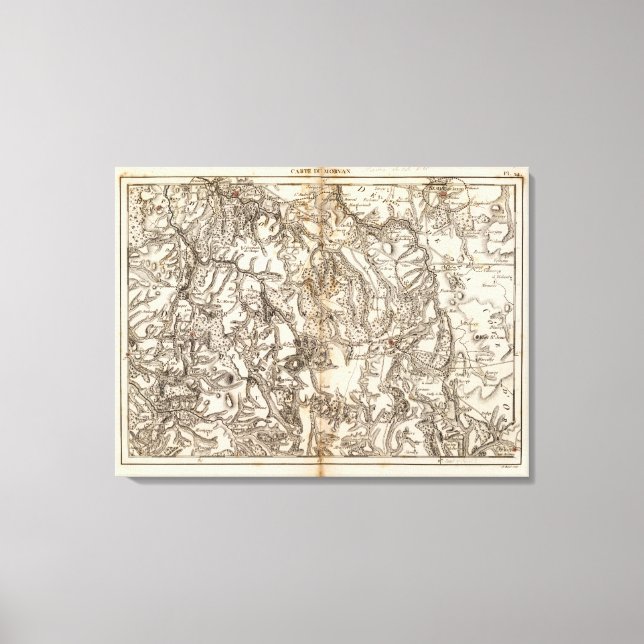 Toile Carte du Morvan Atlas (Recto)
