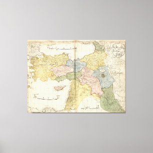 Toile Carte du Moyen-Orient de l'atlas de Cedid (1803)