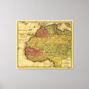 Toile Carte du Nord-Ouest africain (1792)