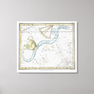 Toile Carte du plat XXVI de constellations