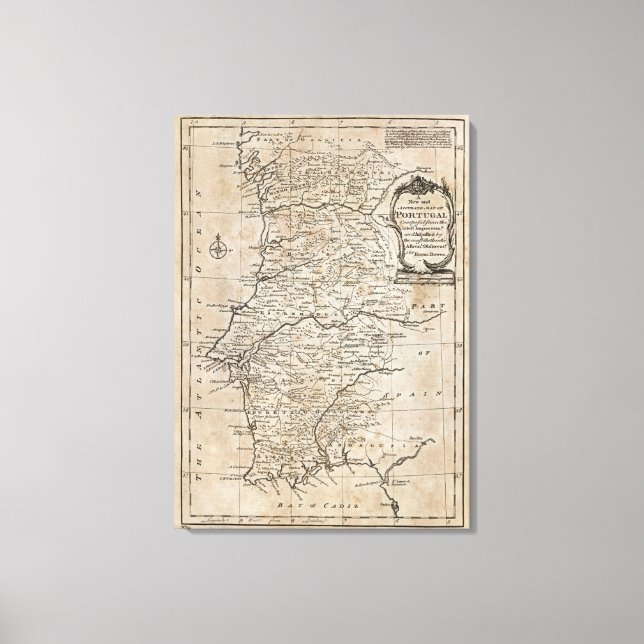 Toile Carte du Portugal (Recto)