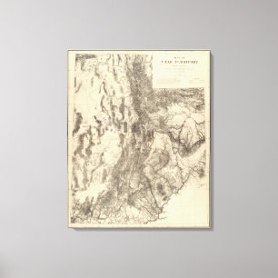 Toile Carte du territoire de l'Utah